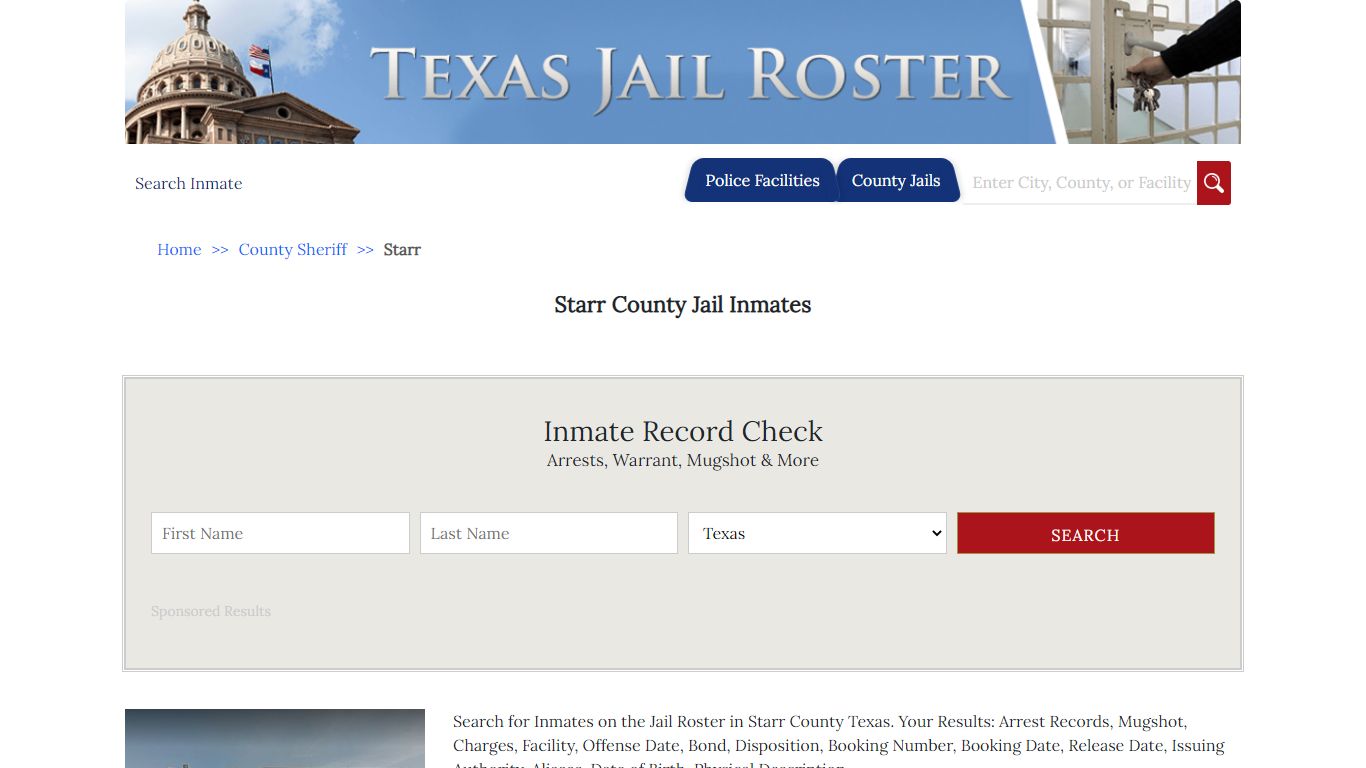 Starr County Jail Inmates - Jail Roster Search