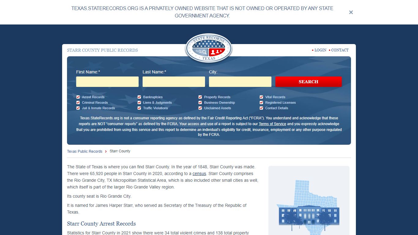 Starr County Arrest, Court, and Public Records | StateRecords.org